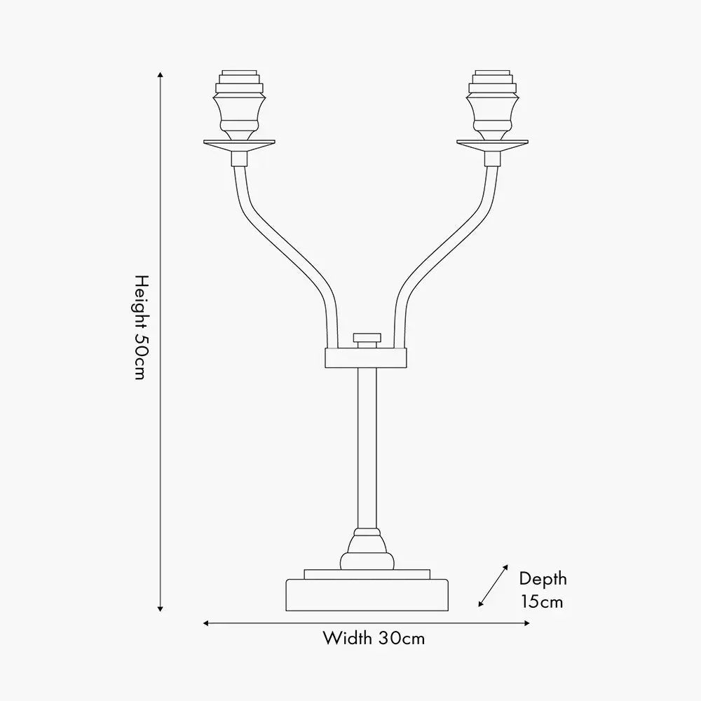Tatiana Antique Brass Metal Table Lamp Base   Nicholas John Interiors