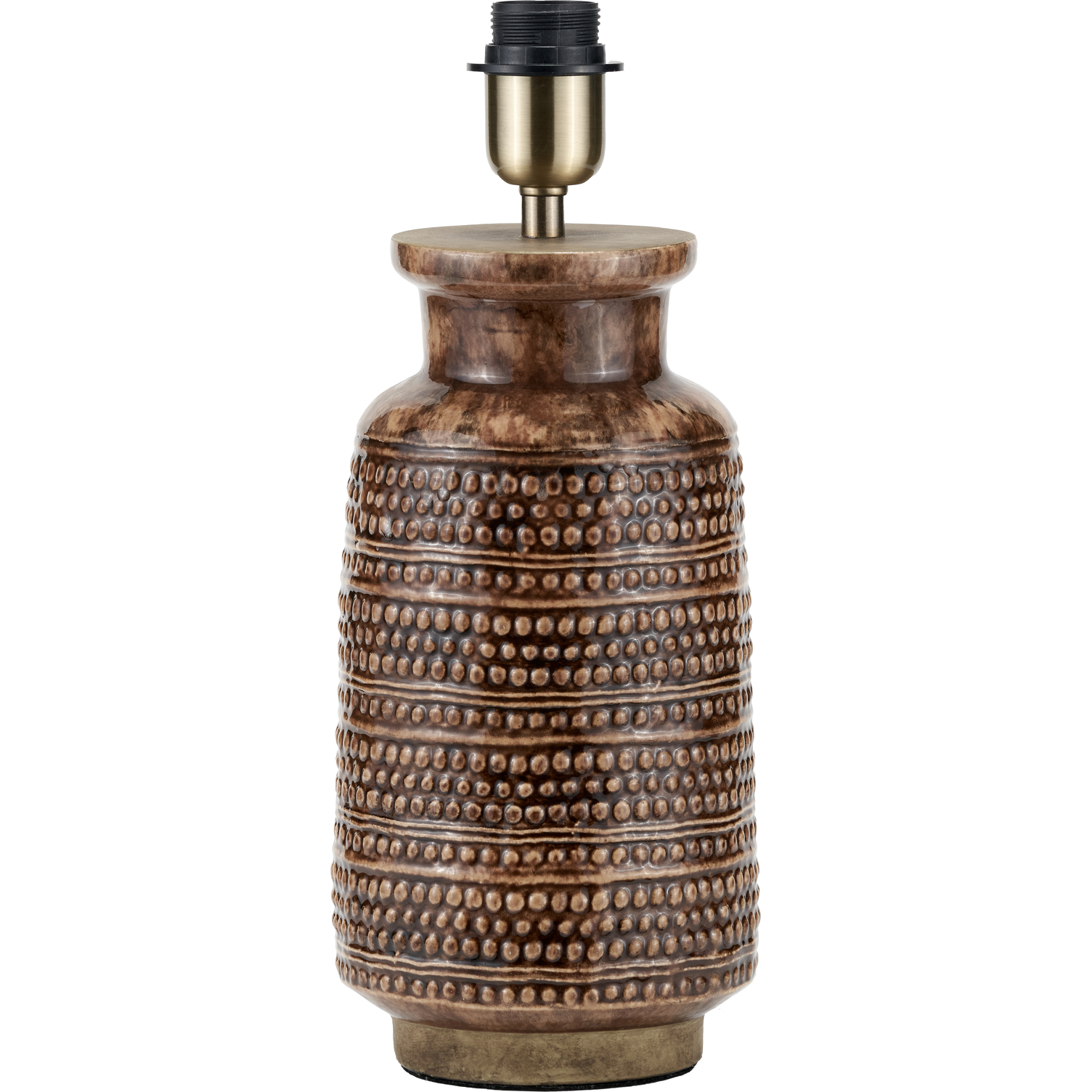 Theano Dot Design Brown Glaze Tall Table Lamp Base  Nicholas John Interiors