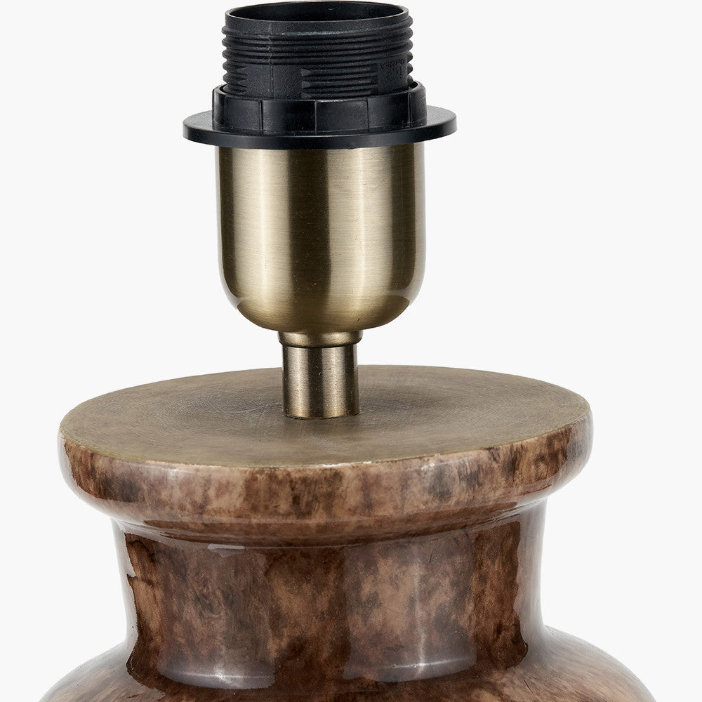 Theano Dot Design Brown Glaze Tall Table Lamp Base  Nicholas John Interiors