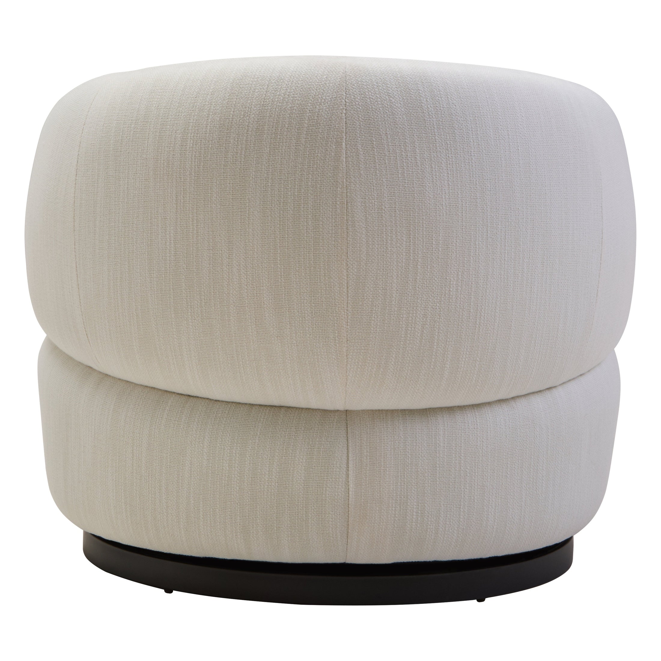 Tivaro Textured Cream Curved Swivel Chair  Nicholas John Interiors