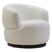 Tivaro Textured Cream Curved Swivel Chair  Nicholas John Interiors