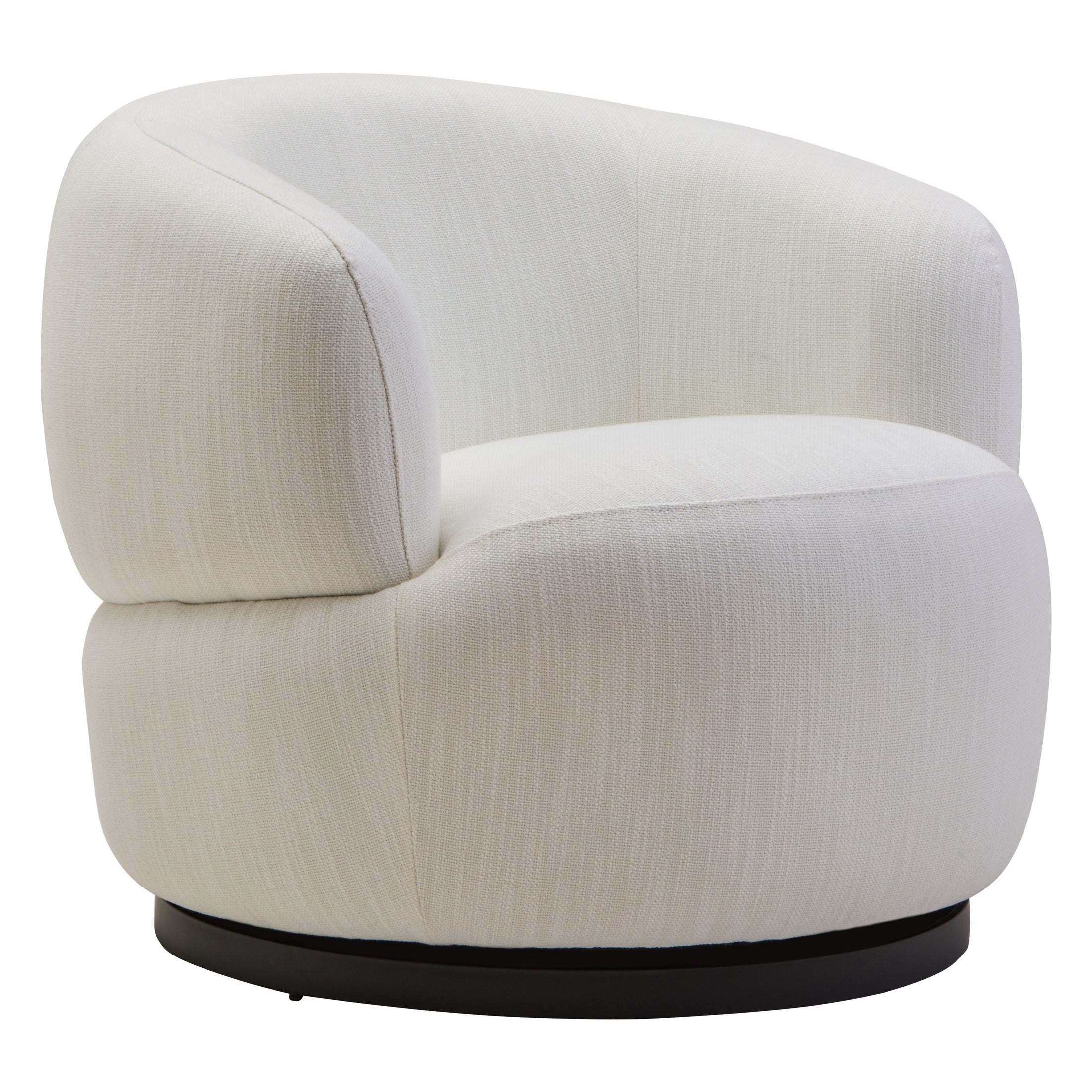 Tivaro Textured Cream Curved Swivel Chair  Nicholas John Interiors