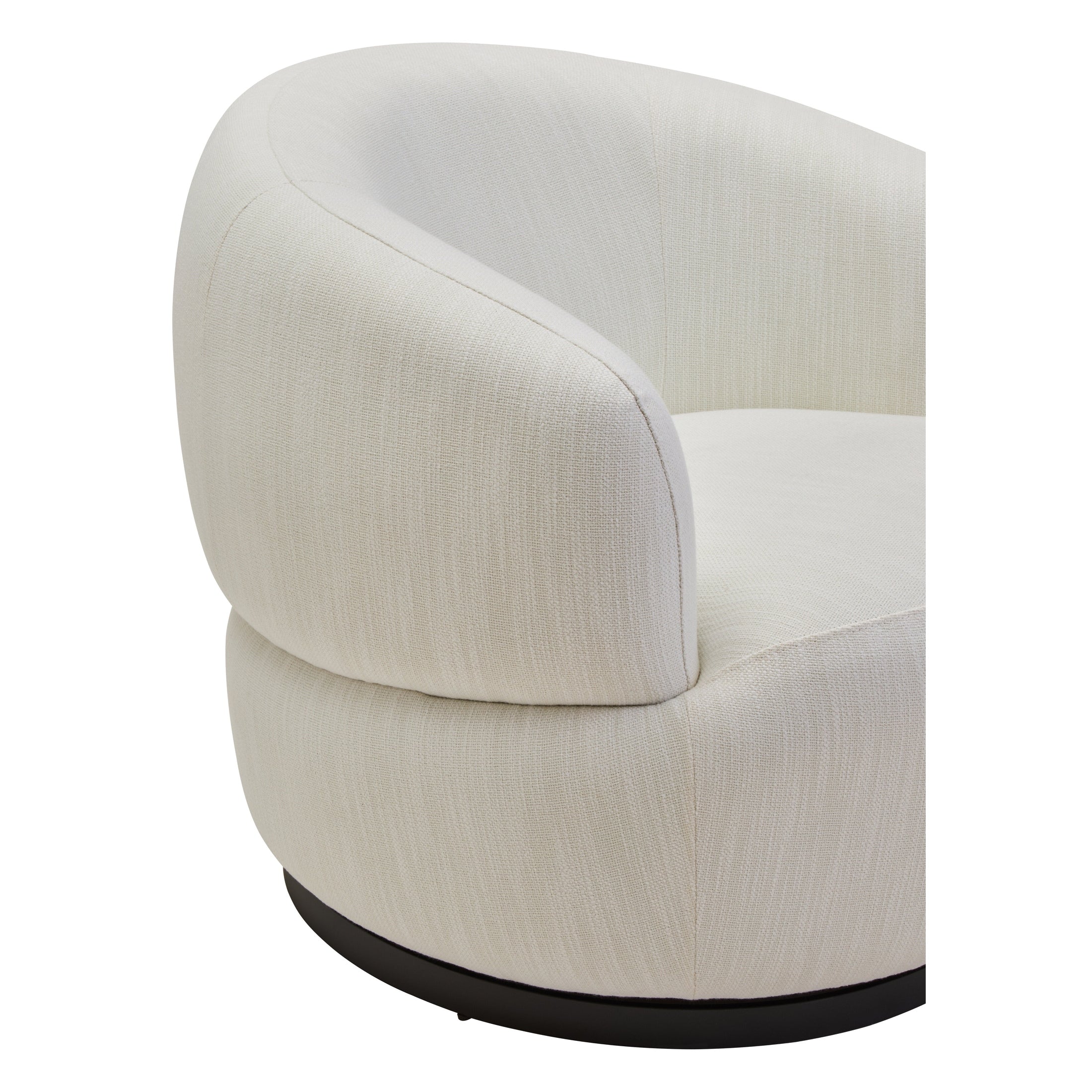 Tivaro Textured Cream Curved Swivel Chair  Nicholas John Interiors