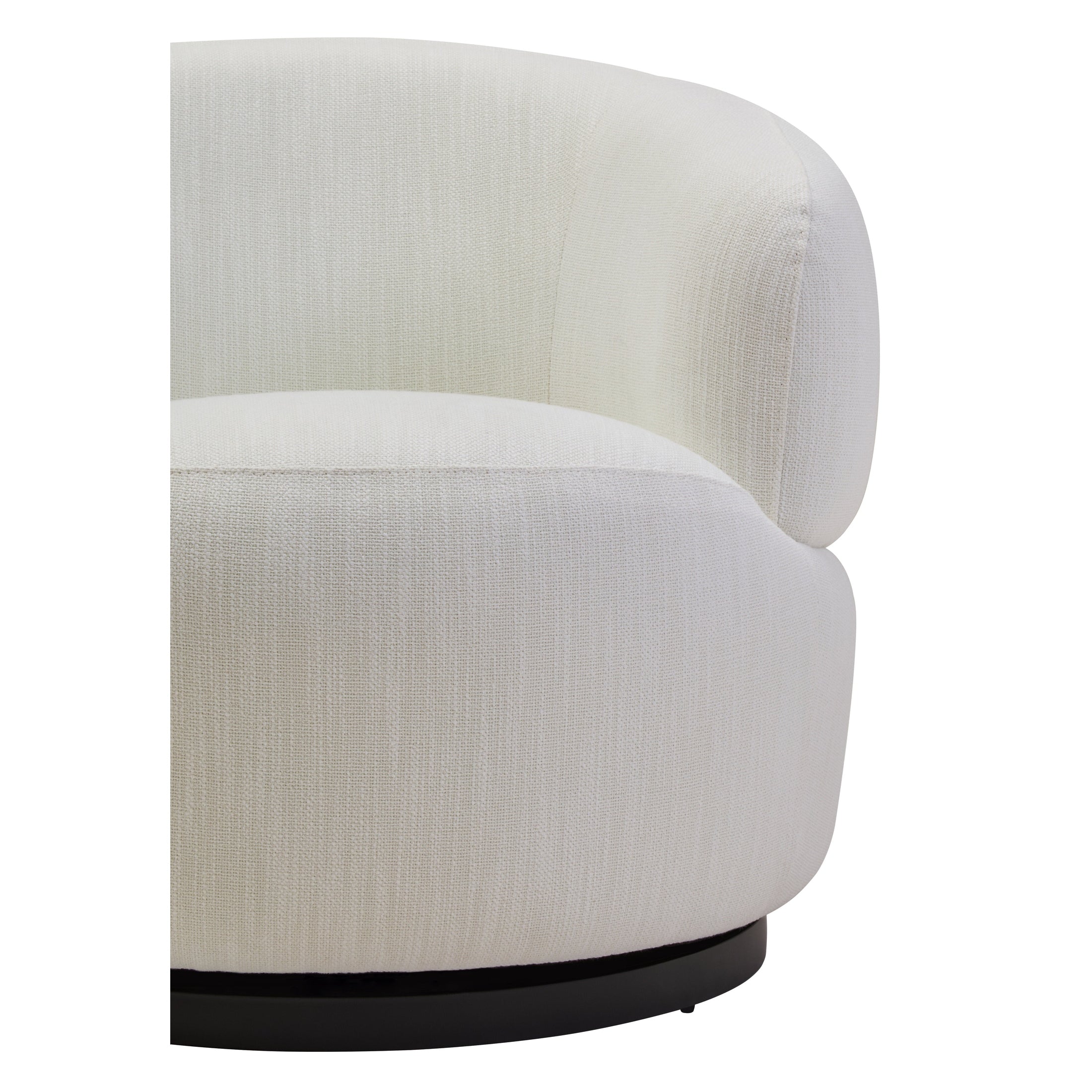 Tivaro Textured Cream Curved Swivel Chair  Nicholas John Interiors