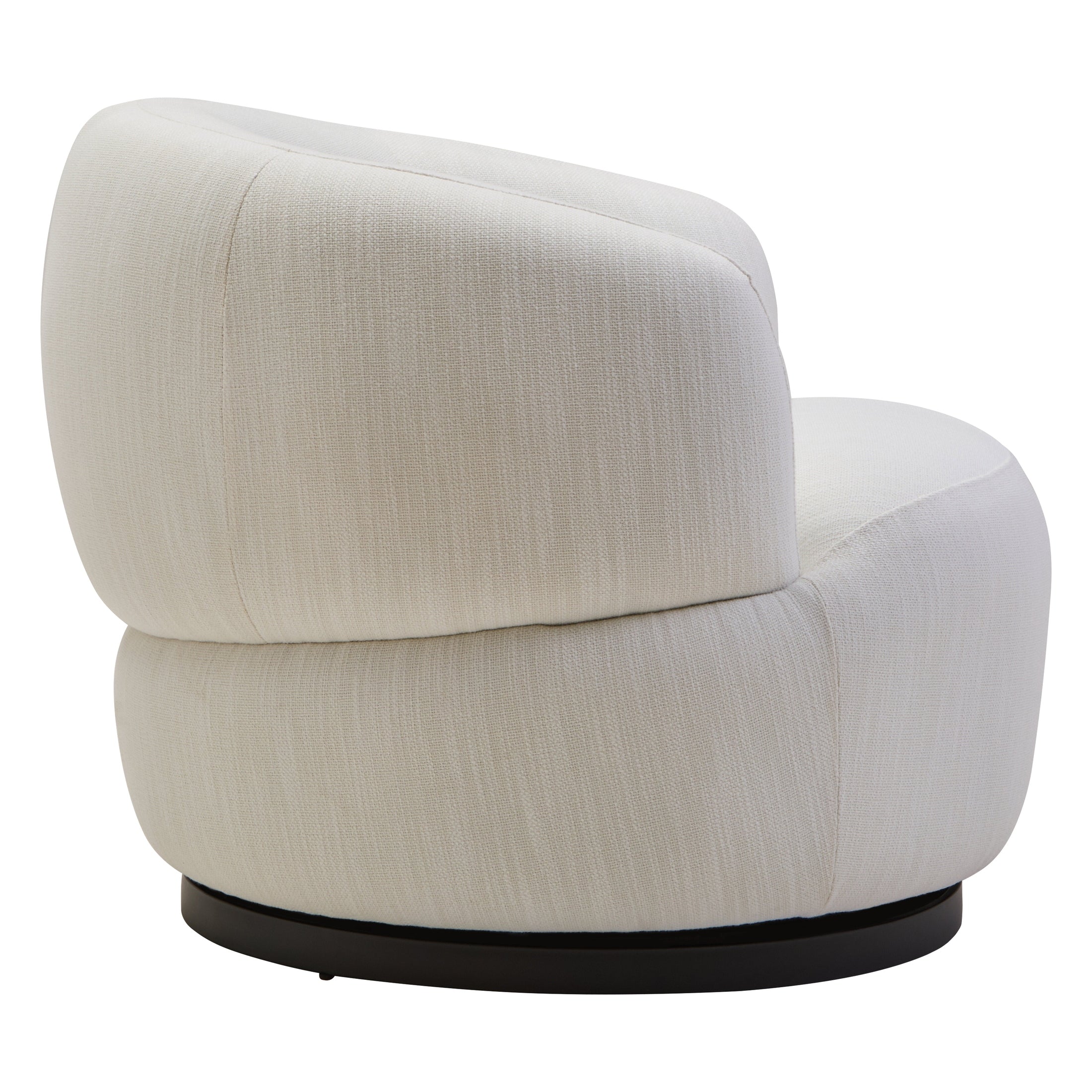 Tivaro Textured Cream Curved Swivel Chair  Nicholas John Interiors