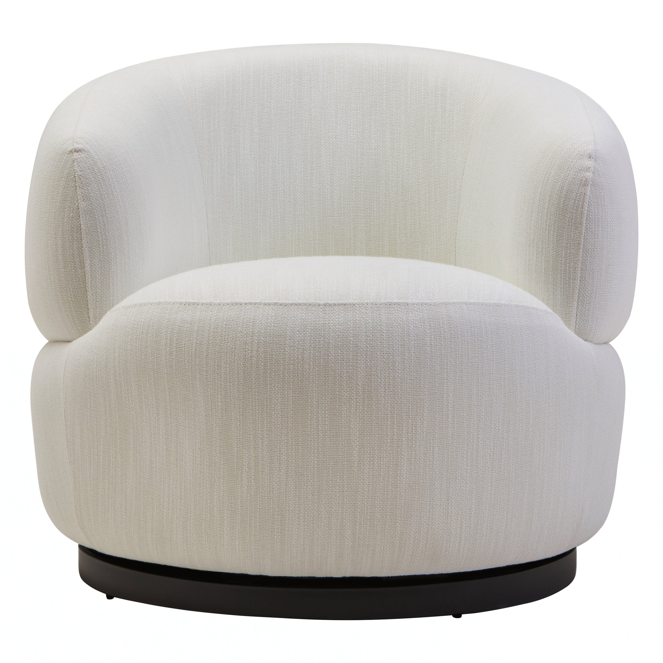 Tivaro Textured Cream Curved Swivel Chair  Nicholas John Interiors