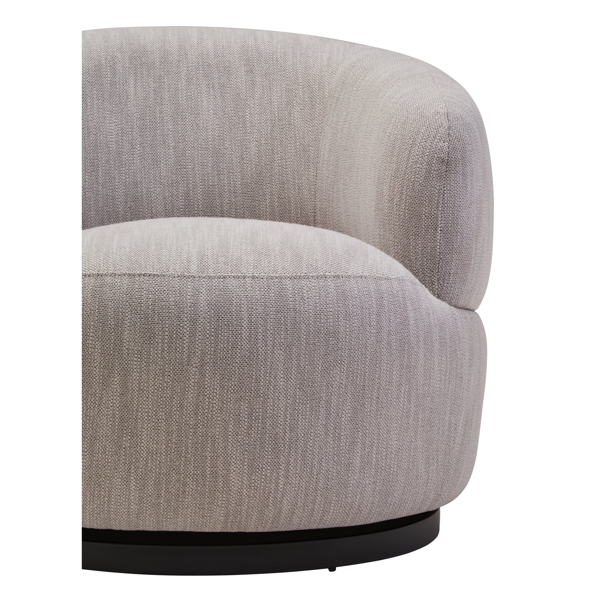 Tivaro Textured Grey Curved Swivel Chair  Nicholas John Interiors