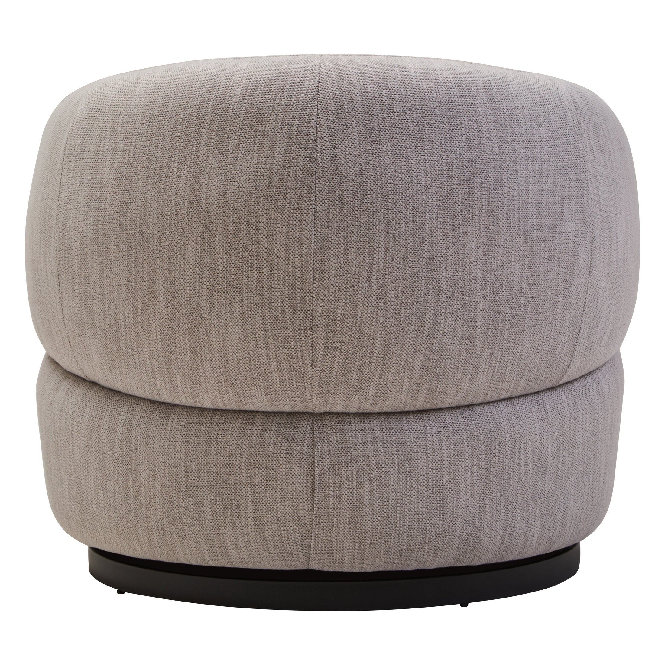 Tivaro Textured Grey Curved Swivel Chair  Nicholas John Interiors