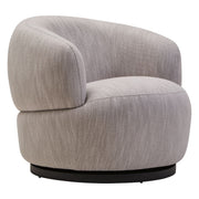 Tivaro Textured Grey Curved Swivel Chair  Nicholas John Interiors