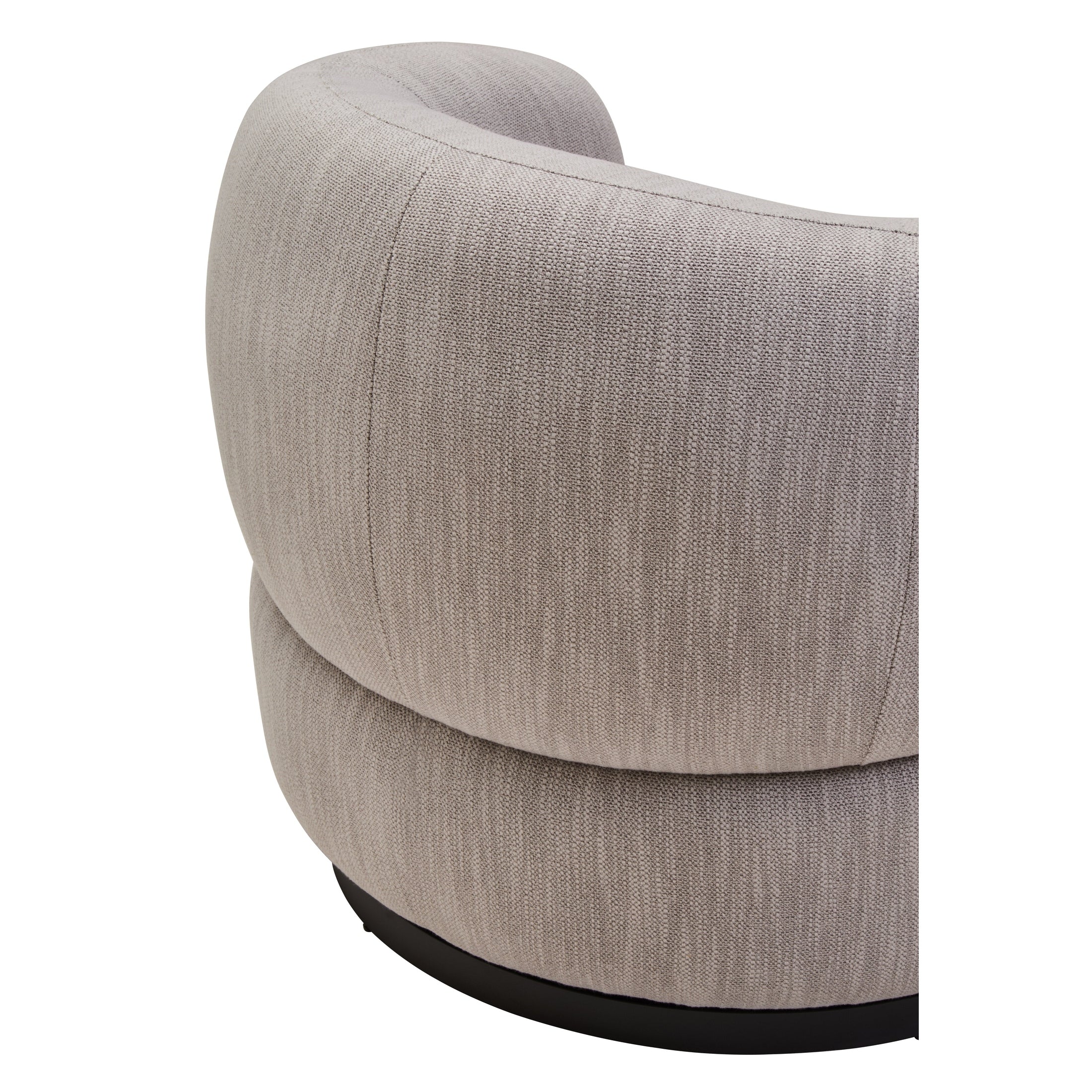 Tivaro Textured Grey Curved Swivel Chair  Nicholas John Interiors