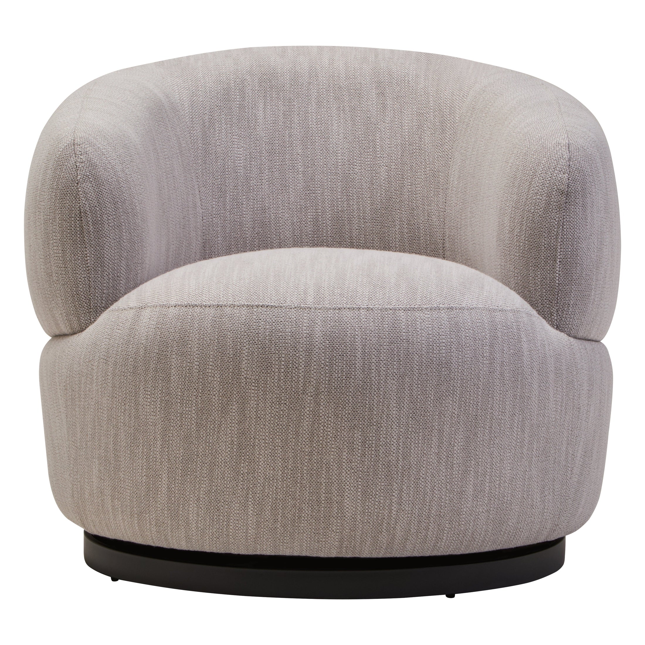 Tivaro Textured Grey Curved Swivel Chair  Nicholas John Interiors