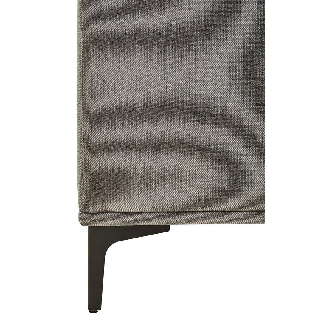 Tolaro 3 Seat Grey Fabric Left Chaise Sofa   Nicholas John Interiors