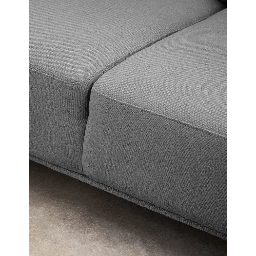 Tolaro 3 Seat Grey Fabric Right Chaise Sofa   Nicholas John Interiors