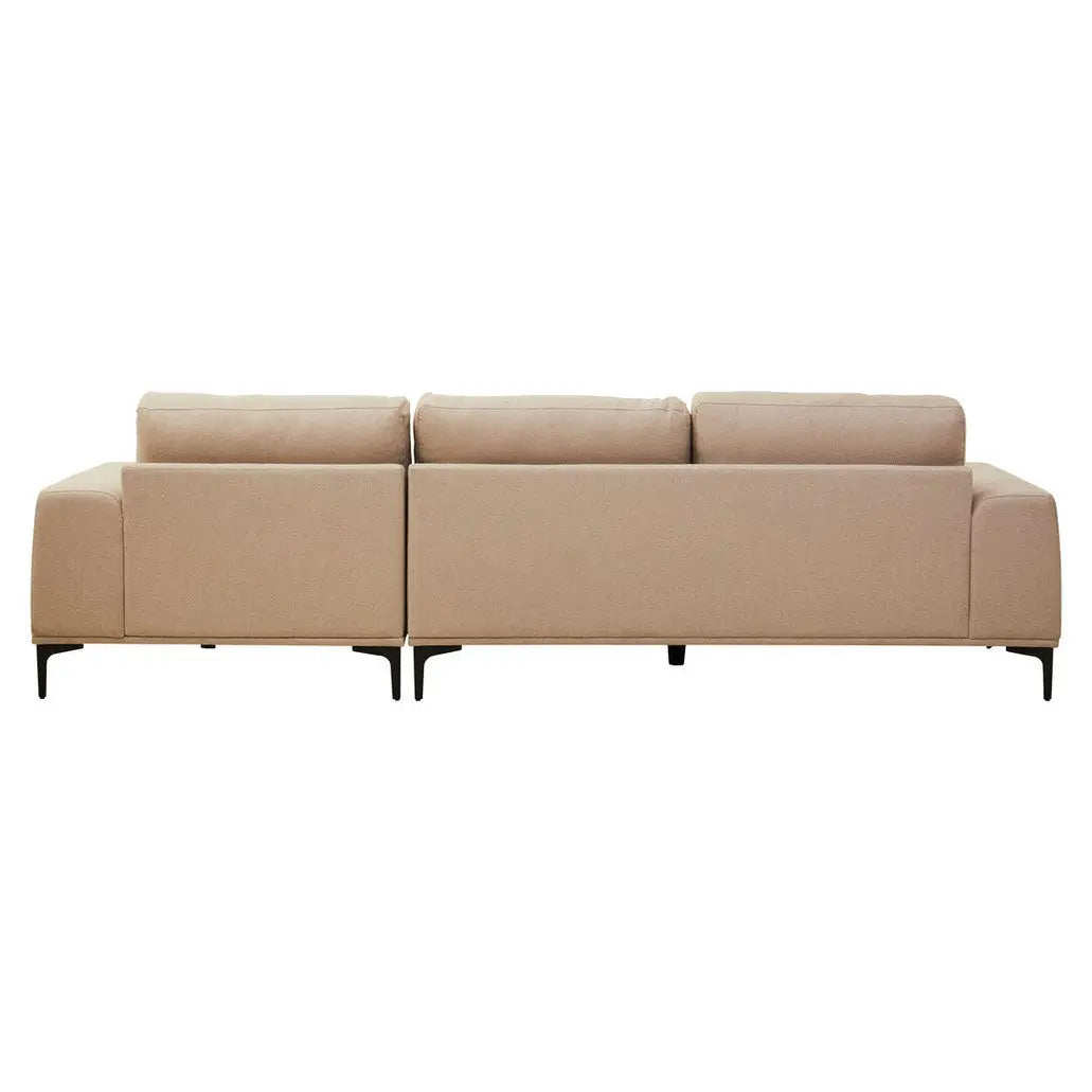 Tolaro 3 Seat Natural Fabric Right Chaise Sofa   Nicholas John Interiors