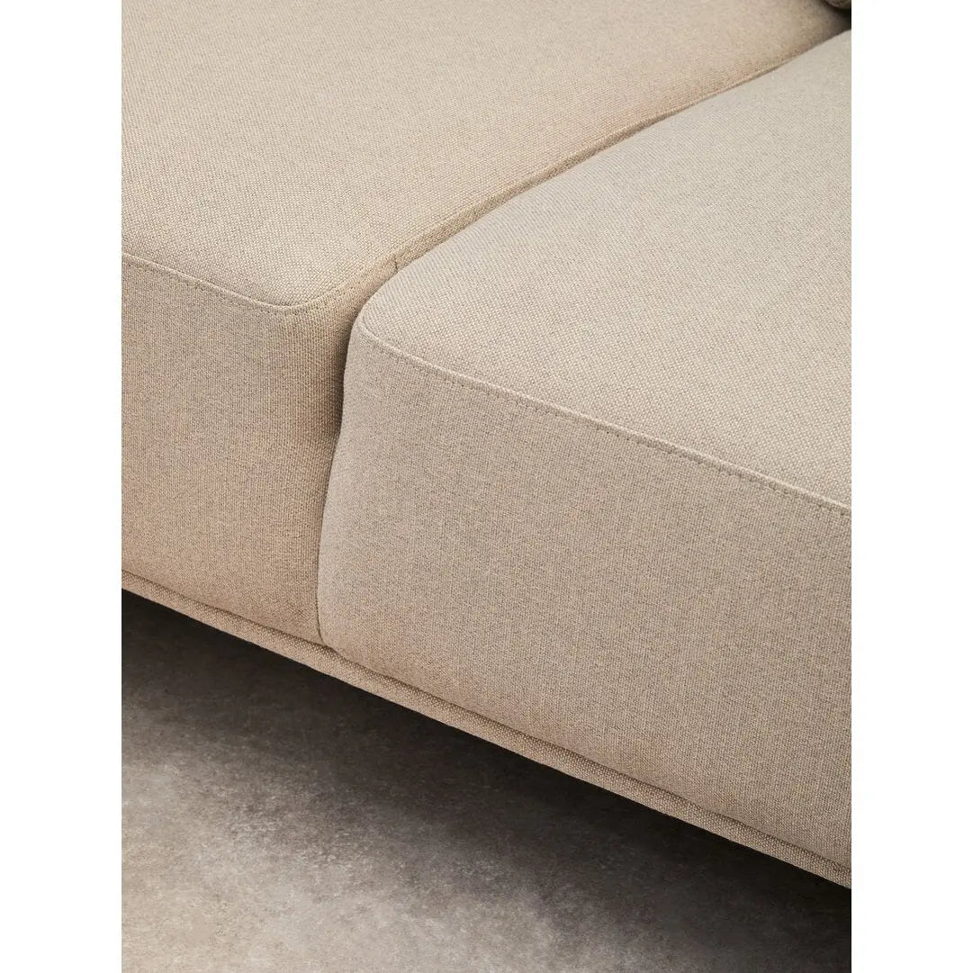 Tolaro 3 Seat Natural Fabric Right Chaise Sofa   Nicholas John Interiors