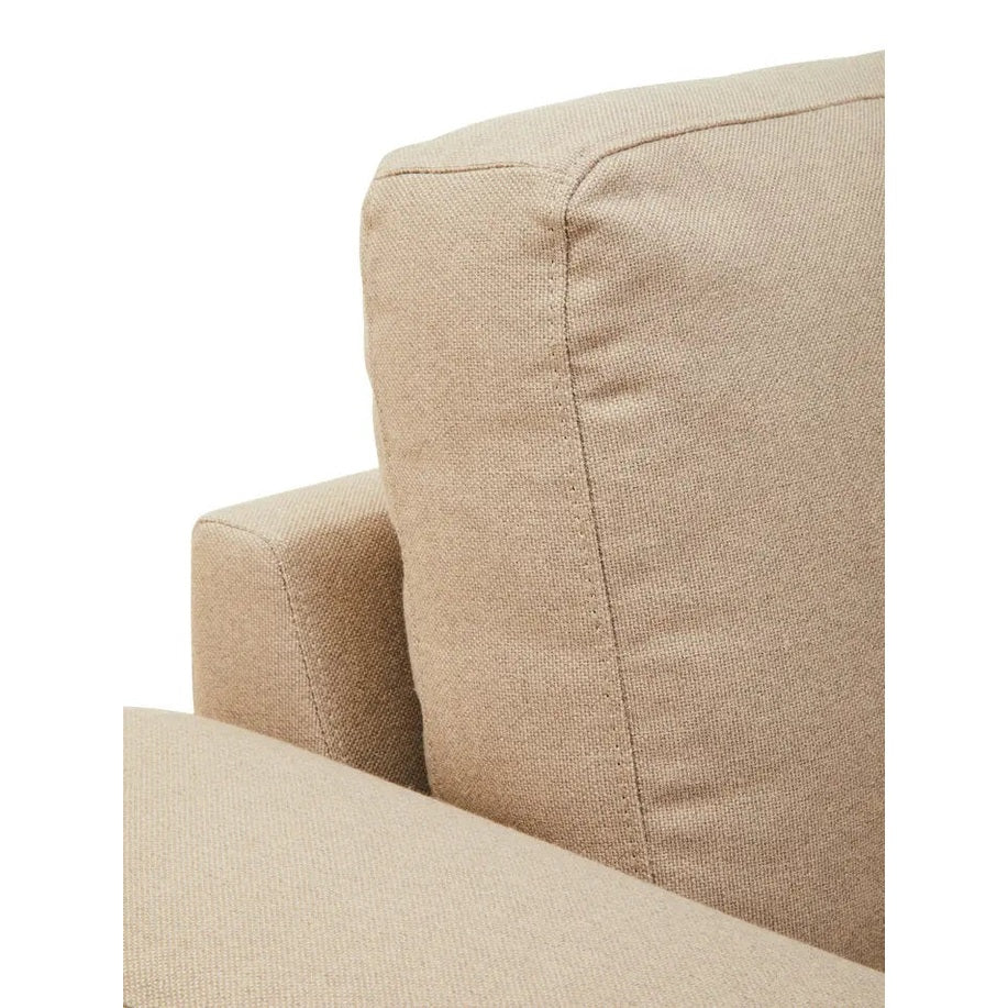 Tolaro 3 Seat Natural Fabric Right Chaise Sofa   Nicholas John Interiors