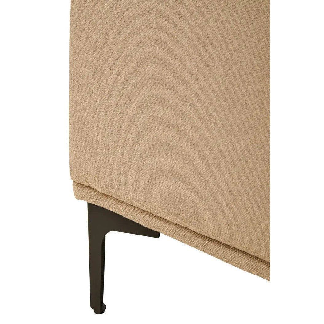 Tolaro 3 Seat Natural Fabric Right Chaise Sofa   Nicholas John Interiors