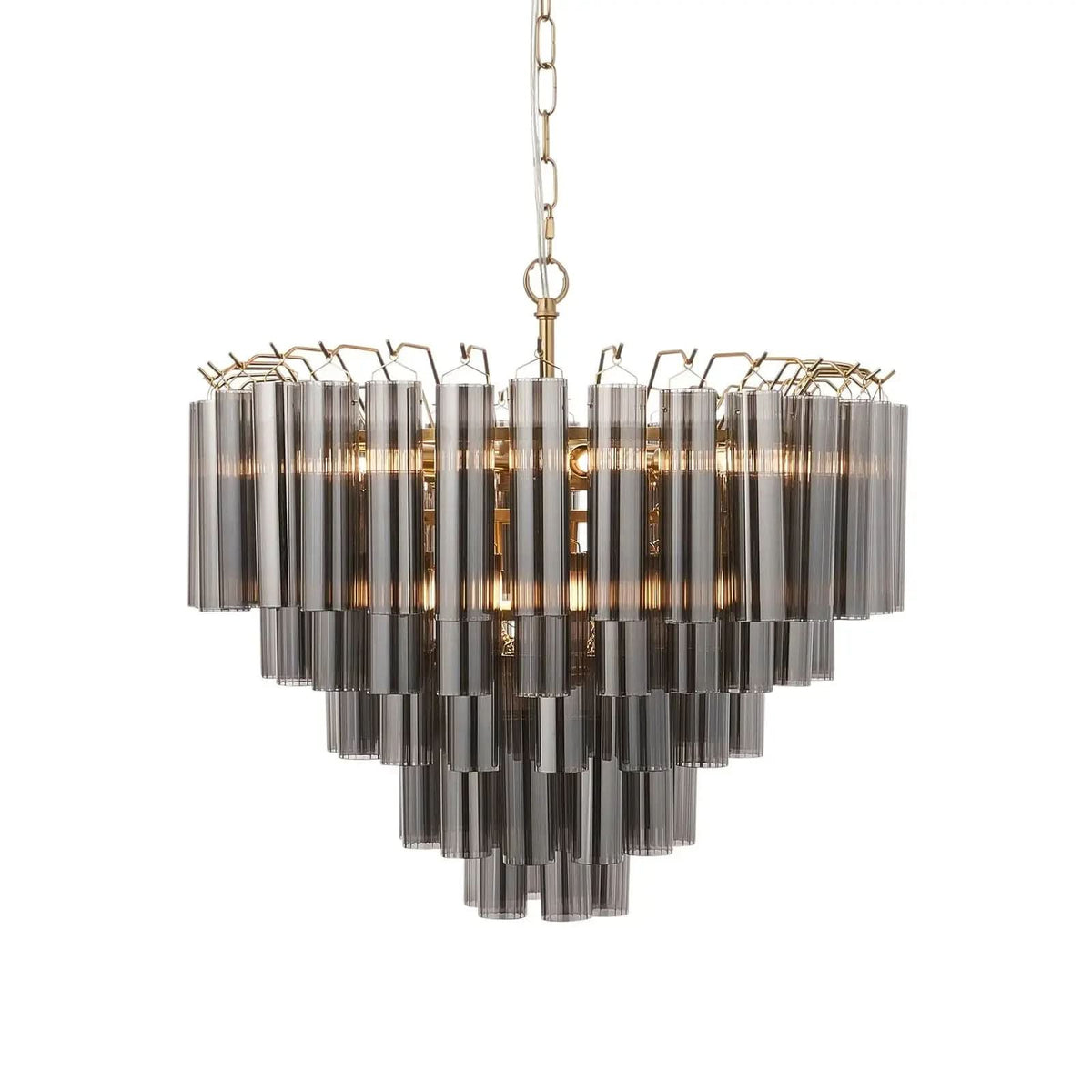 Toulano 12 Pendant Light Smokey Grey Lustre Grey   Nicholas John Interiors