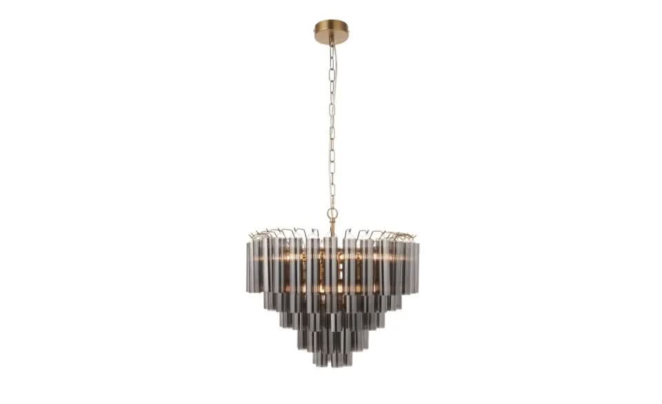 Toulano 12 Pendant Light Smokey Grey Lustre Grey   Nicholas John Interiors