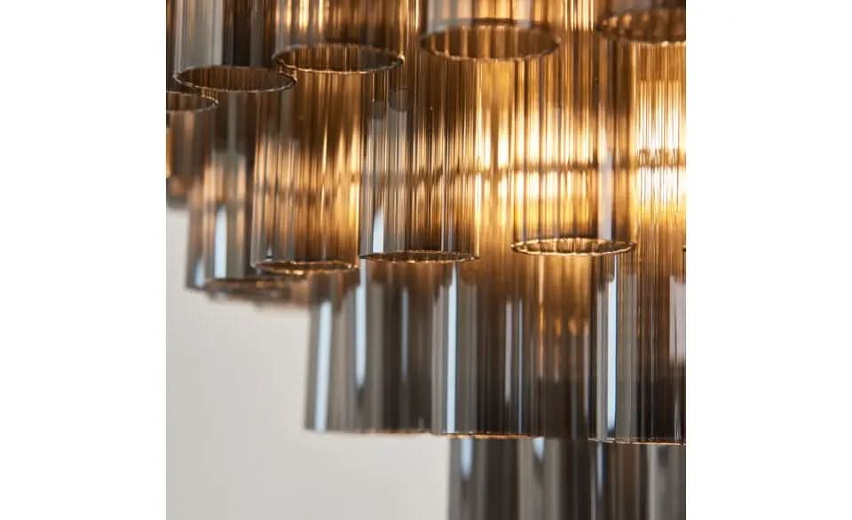 Toulano 12 Pendant Light Smokey Grey Lustre Grey   Nicholas John Interiors