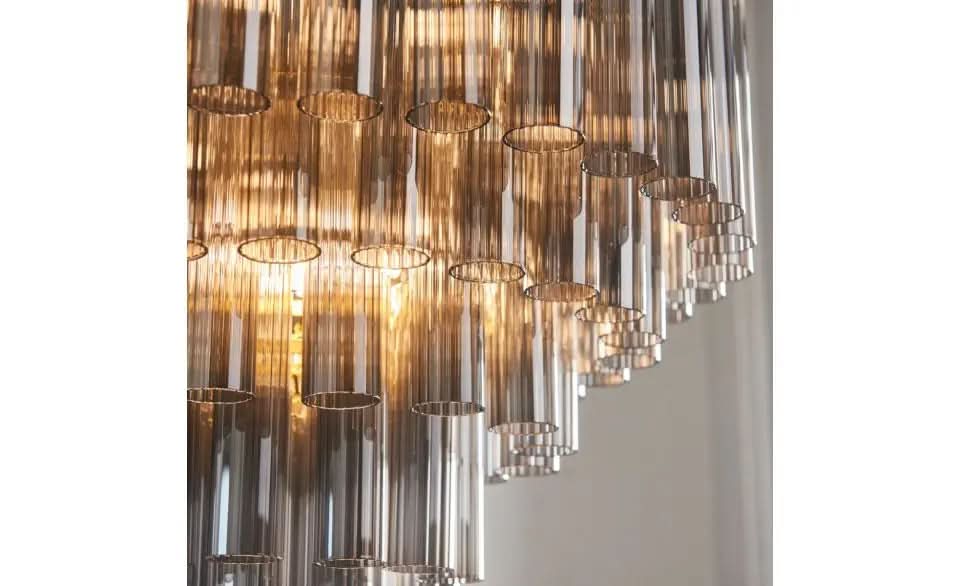 Toulano 12 Pendant Light Smokey Grey Lustre Grey   Nicholas John Interiors
