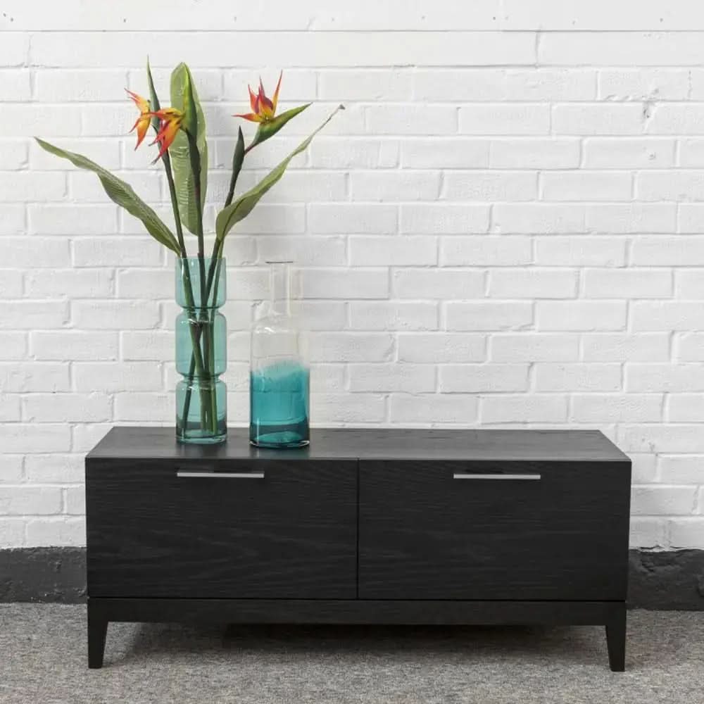 Twenty10 Design Peony TV Unit - Wenge in Black Stained Oak   Nicholas John Interiors