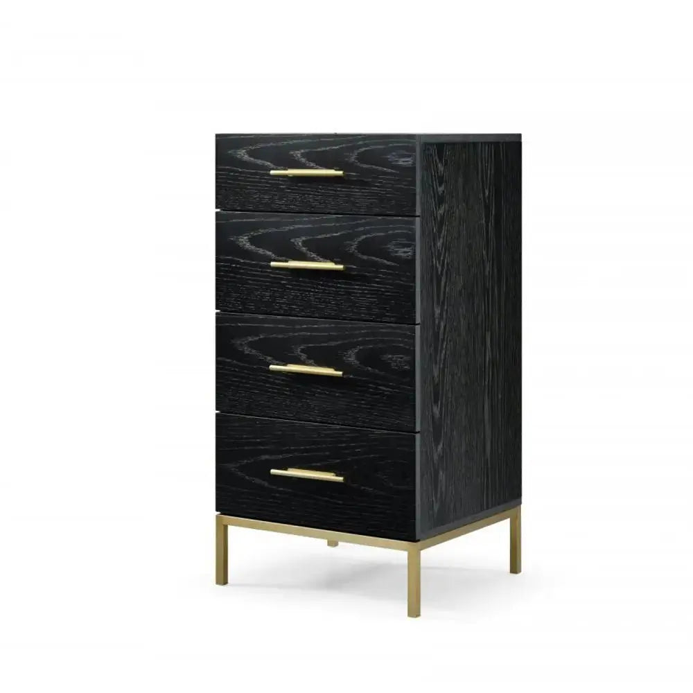 Twenty10 Design Tulip Black Oak Tall Chest   Nicholas John Interiors