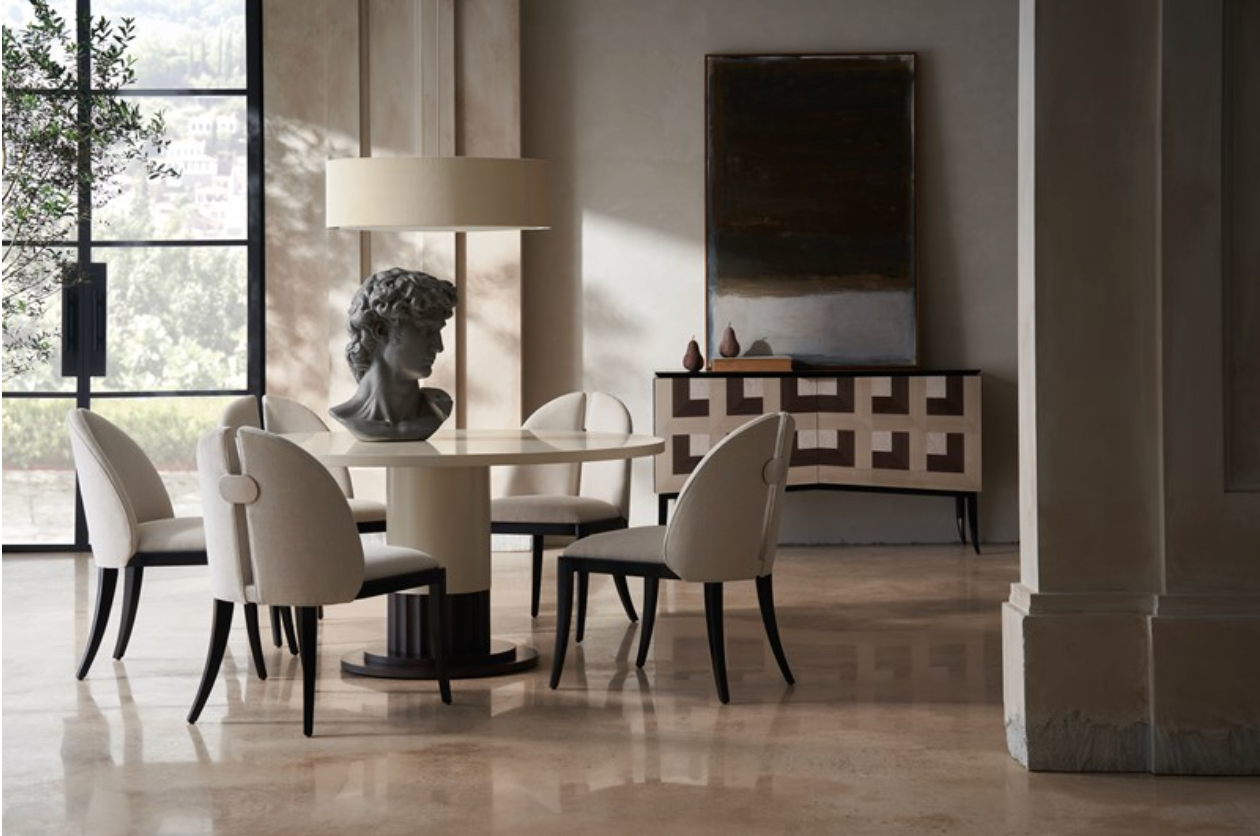 Caracole Cameo Dining Chair Finesse Chalk   Nicholas John Interiors