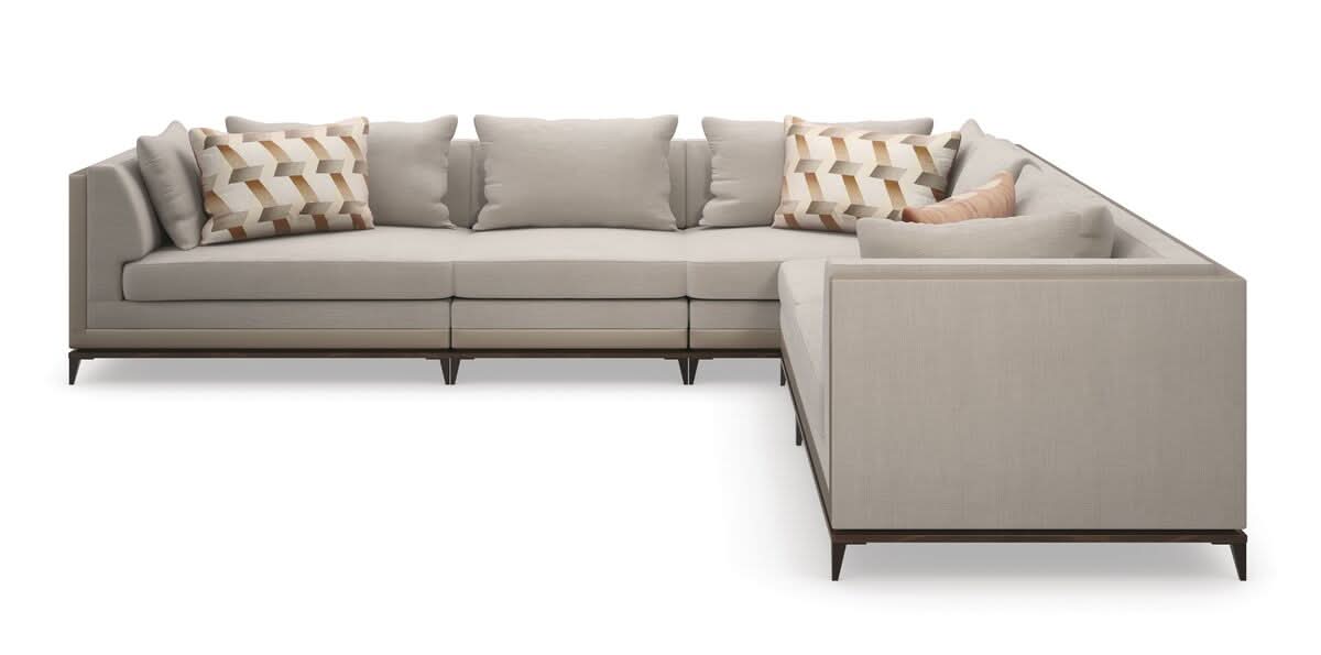 Caracole Archipelago Left Arm Loveseat   Nicholas John Interiors