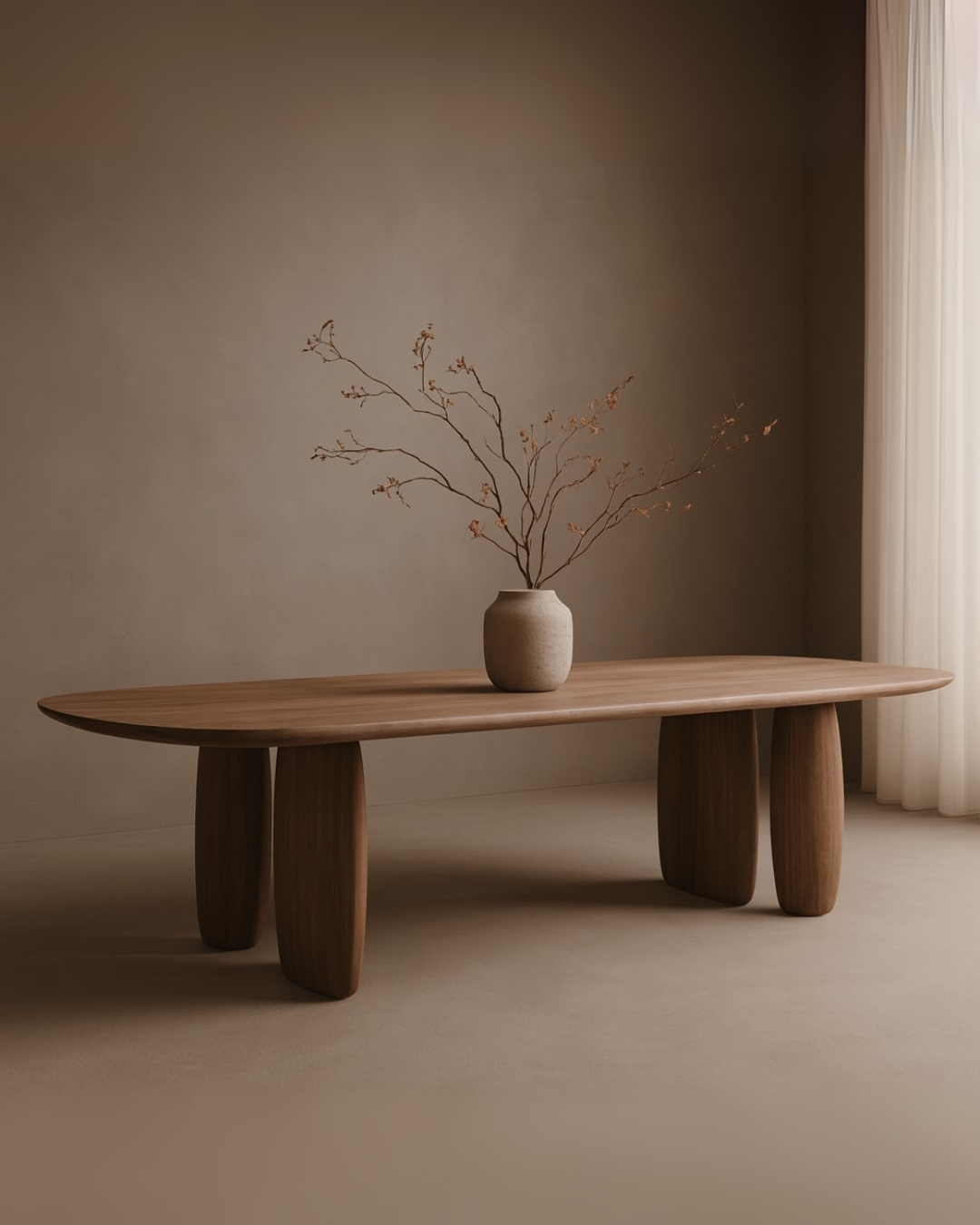 Tommy Franks Underline 280 Dining Table - Light Walnut   Nicholas John Interiors