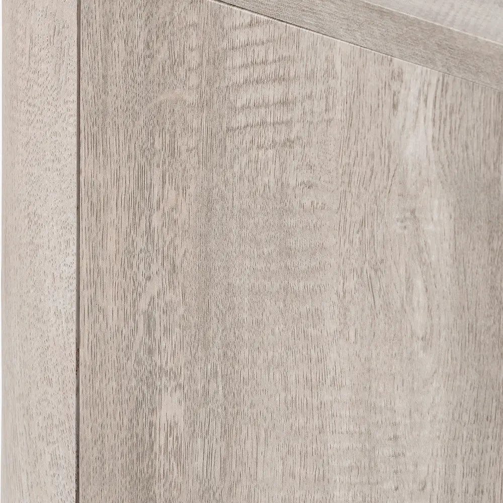 Ukiah Grey Oak Veneer and Black Metal 2 Door Low Unit   Nicholas John Interiors