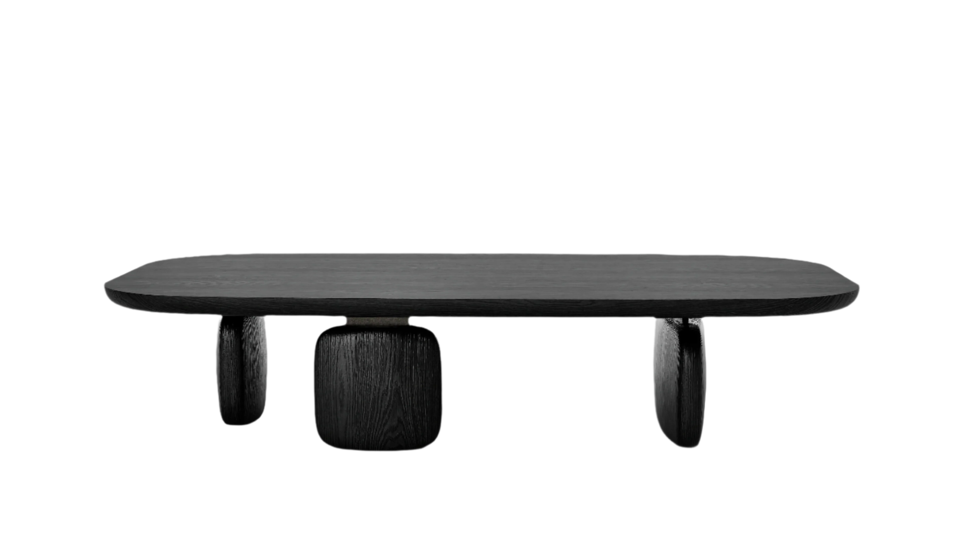 Underline Oval Coffee Table - Black Oak   Nicholas John Interiors