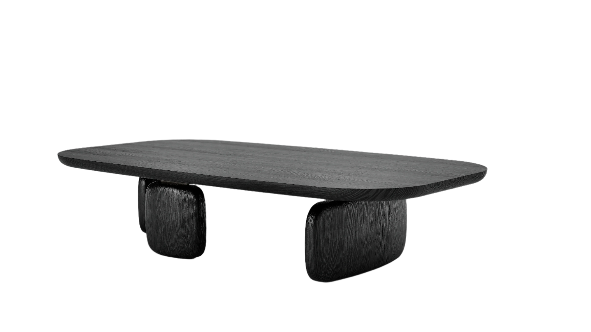 Underline Oval Coffee Table - Black Oak   Nicholas John Interiors