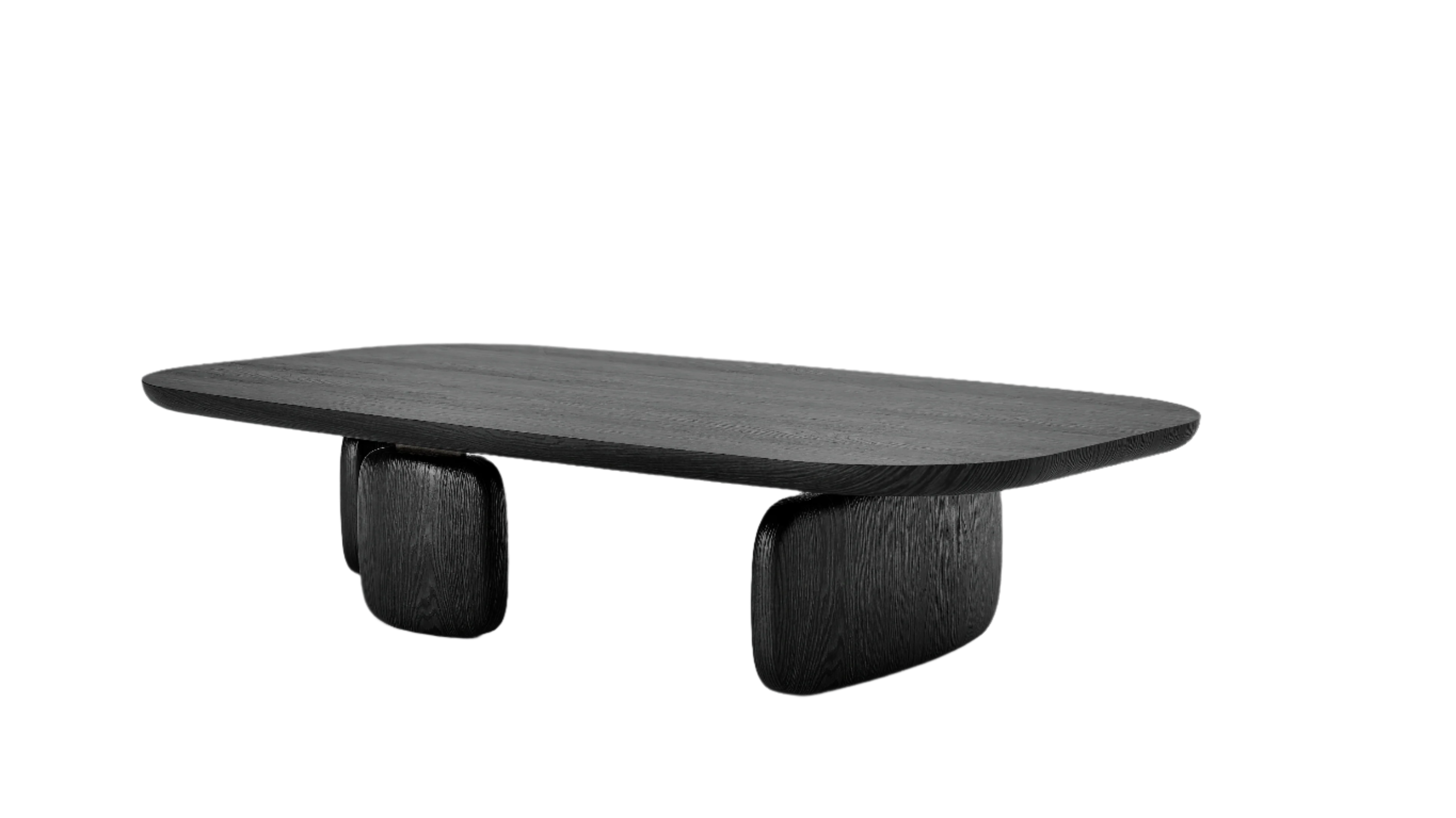 Underline Oval Coffee Table - Black Oak   Nicholas John Interiors