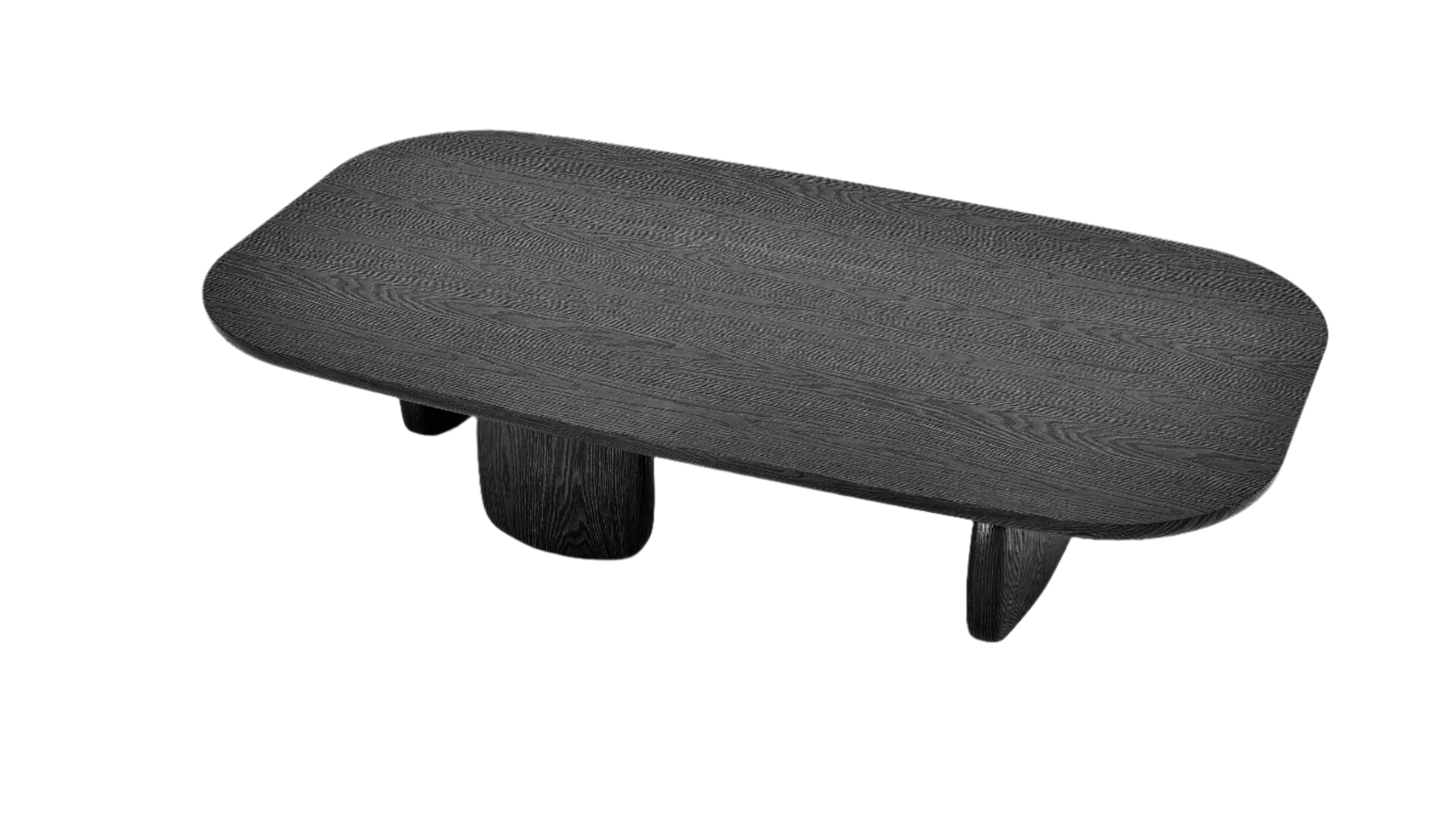 Underline Oval Coffee Table - Black Oak   Nicholas John Interiors