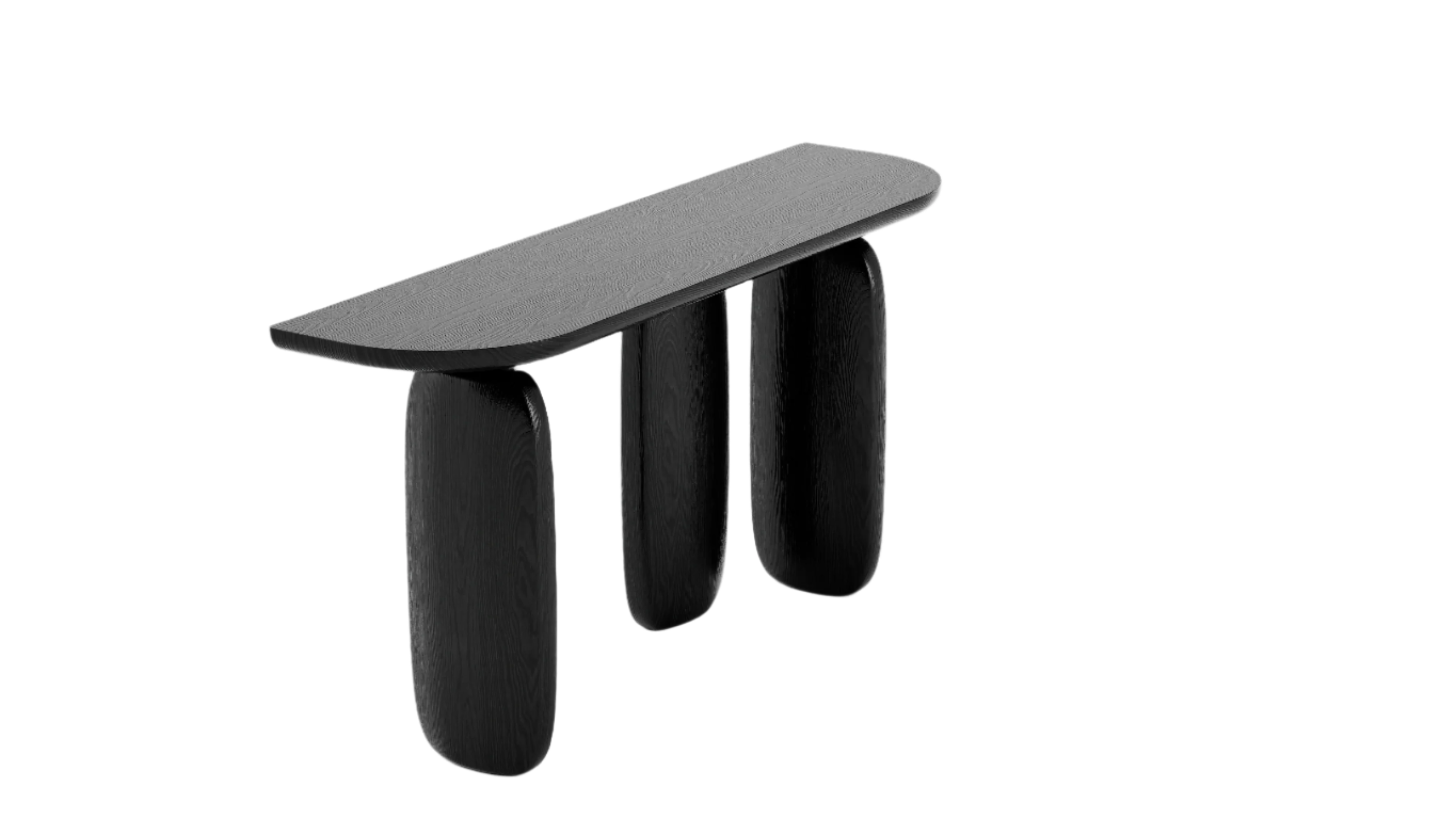 Underline Console Table - Black Oak   Nicholas John Interiors