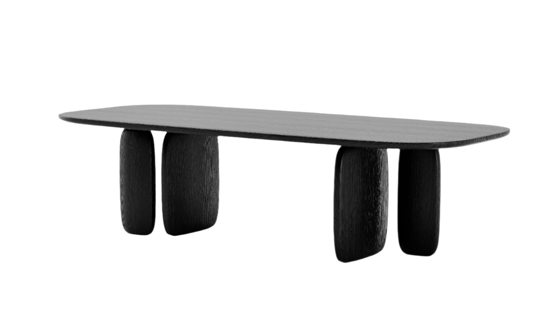 Tommy Franks Underline 280 Dining Table in Black Oak   Nicholas John Interiors