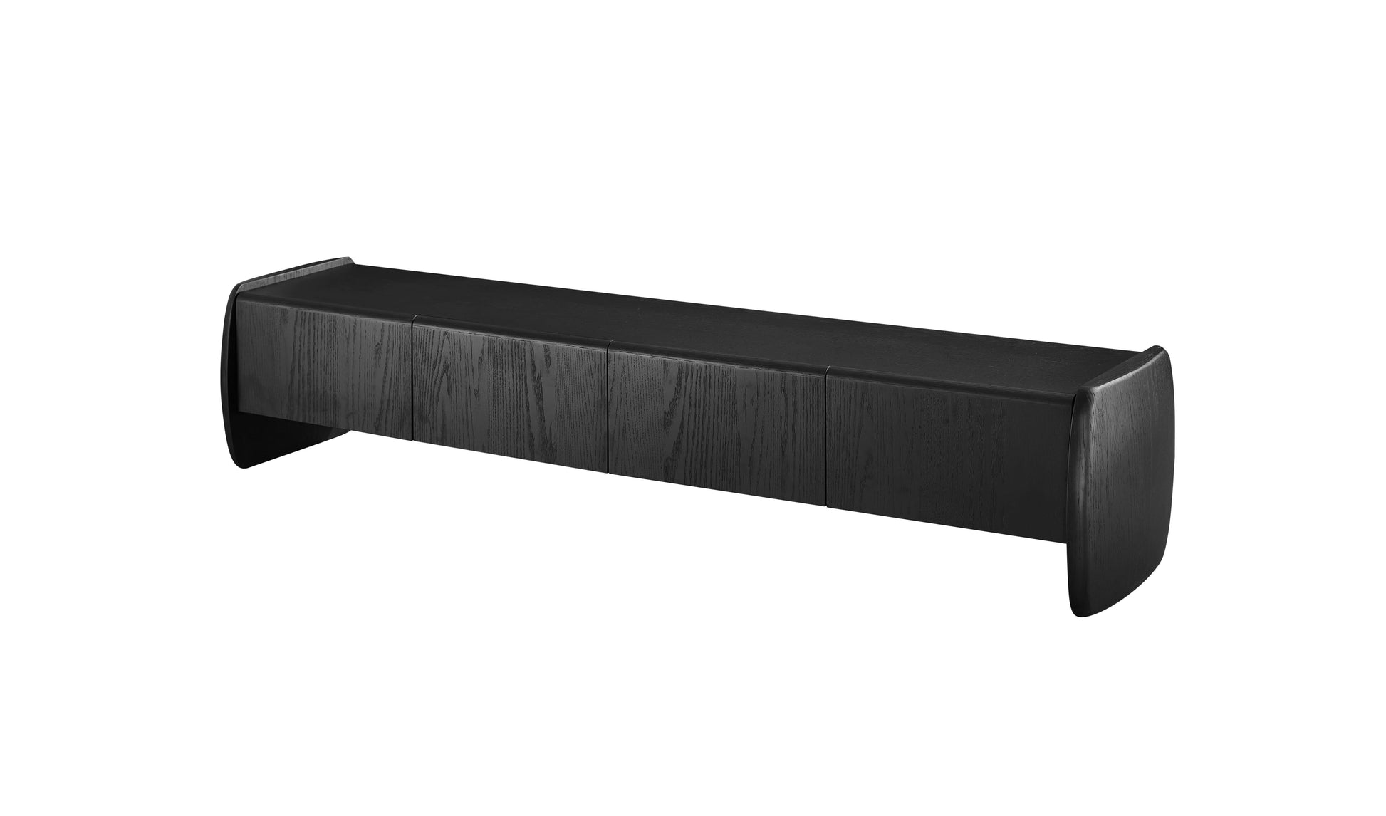 Underline Tv Unit - Black Oak   Nicholas John Interiors