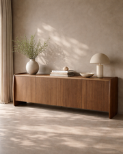 Tommy Franks Underline Buffet - Light Walnut - 4 Door   Nicholas John Interiors