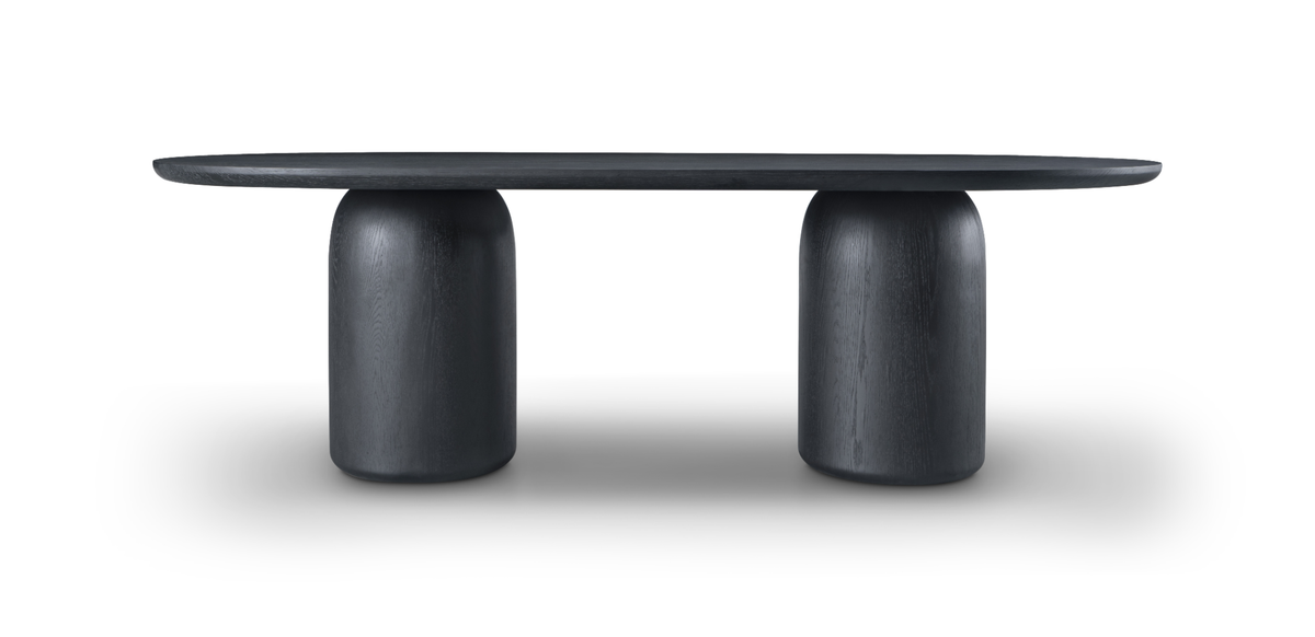 Tommy Franks Basilca 240cm Dining Table in Matte Black   Nicholas John Interiors
