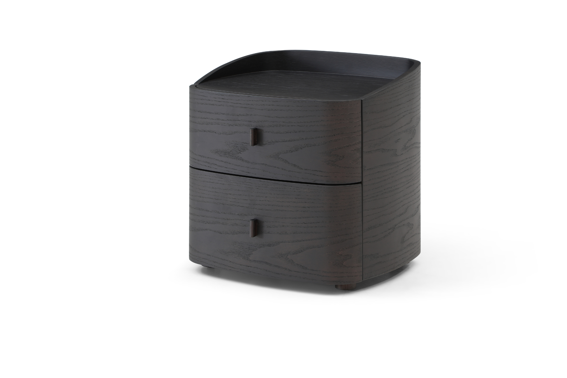 Vertu Bedside Table - Smoke Oak   Nicholas John Interiors
