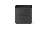 Vertu Bedside Table - Smoke Oak   Nicholas John Interiors