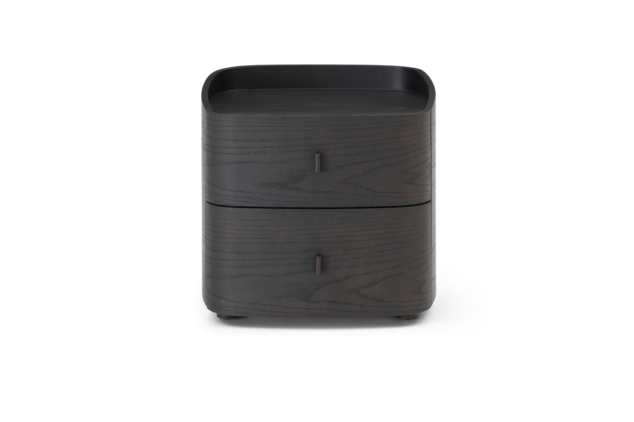 Vertu Bedside Table - Smoke Oak   Nicholas John Interiors