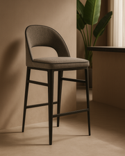Tommy Franks Verna Bar Stool - Enzimi Dark Grey   Nicholas John Interiors