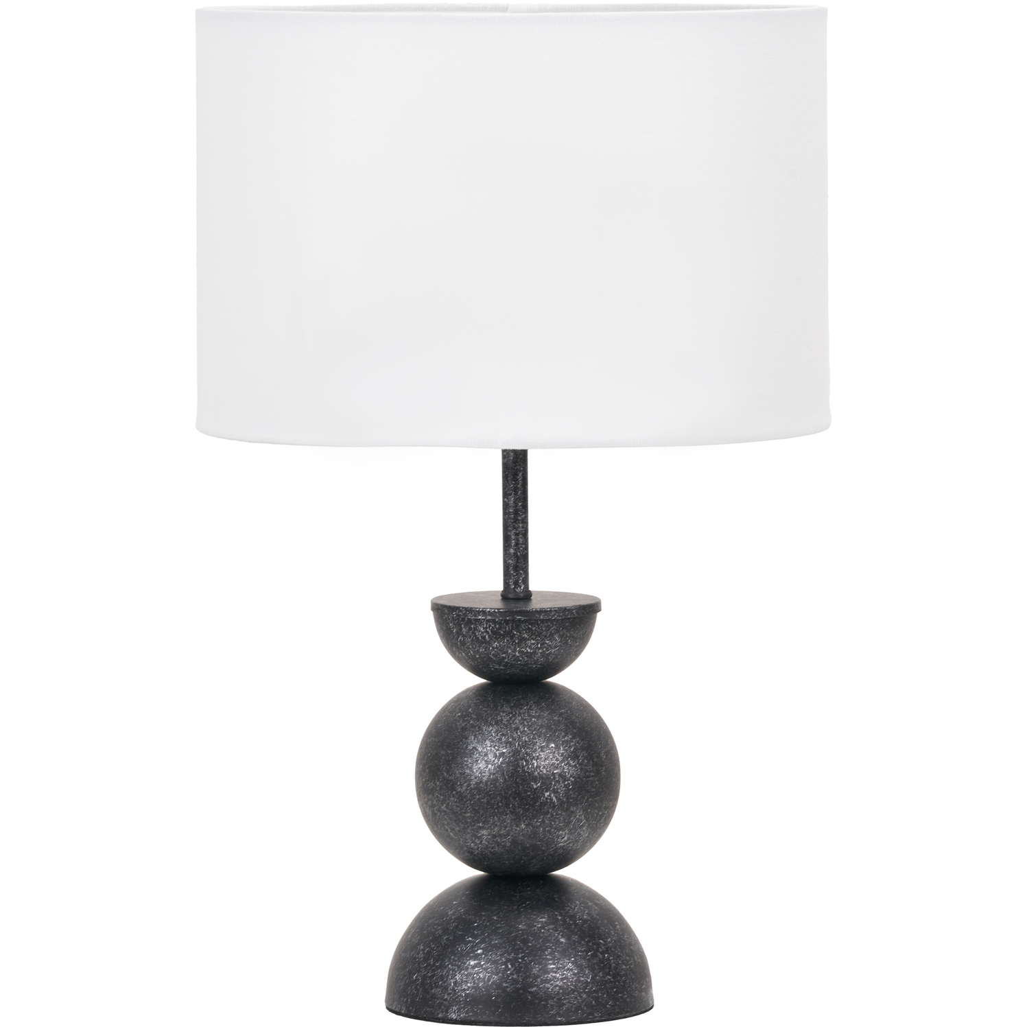 Vala Graphite Metal Textured Effect Ball Table Lamp  Nicholas John Interiors
