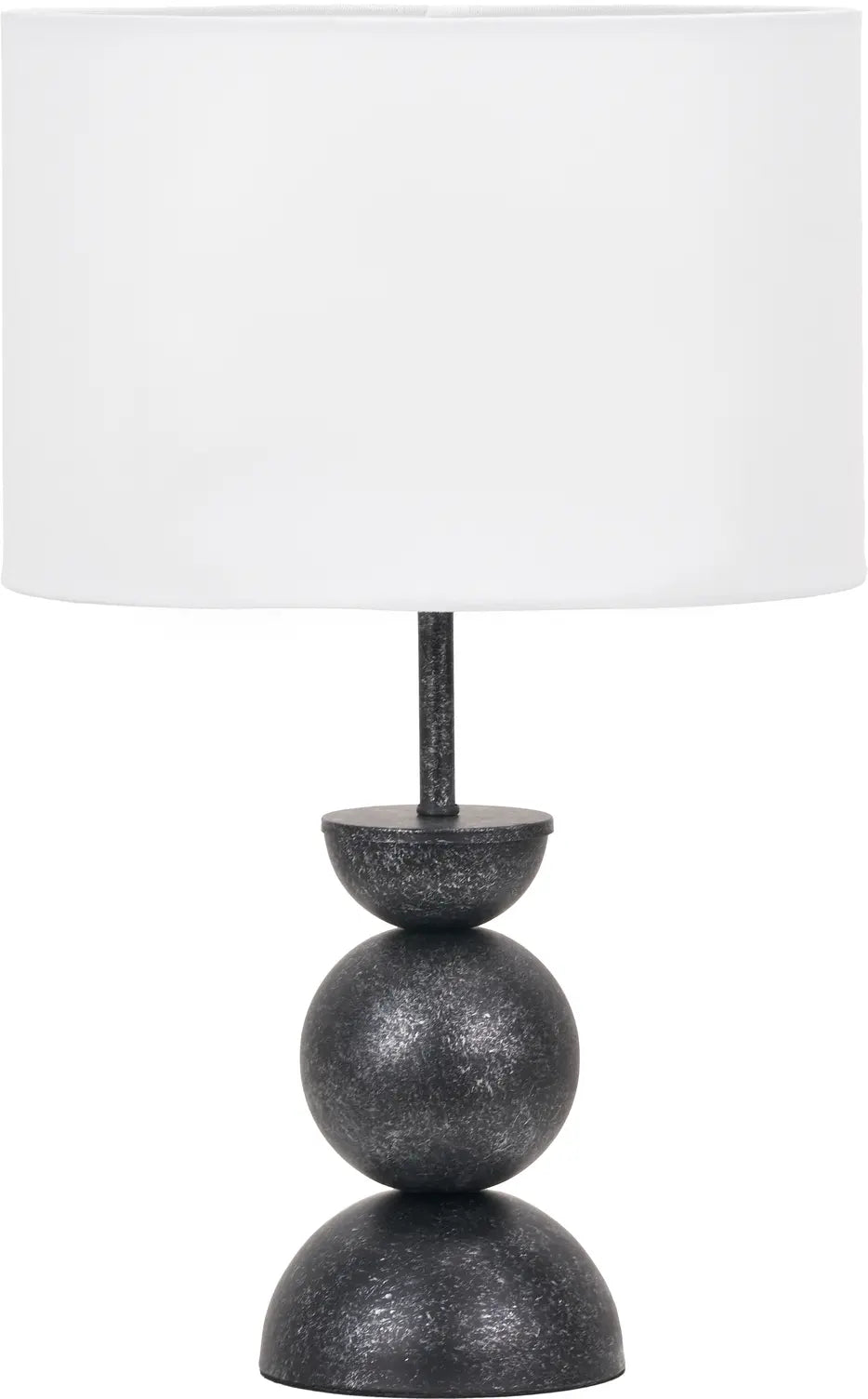 Vala Graphite Metal Textured Effect Ball Table Lamp  Nicholas John Interiors