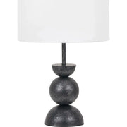 Vala Graphite Metal Textured Effect Ball Table Lamp   Nicholas John Interiors