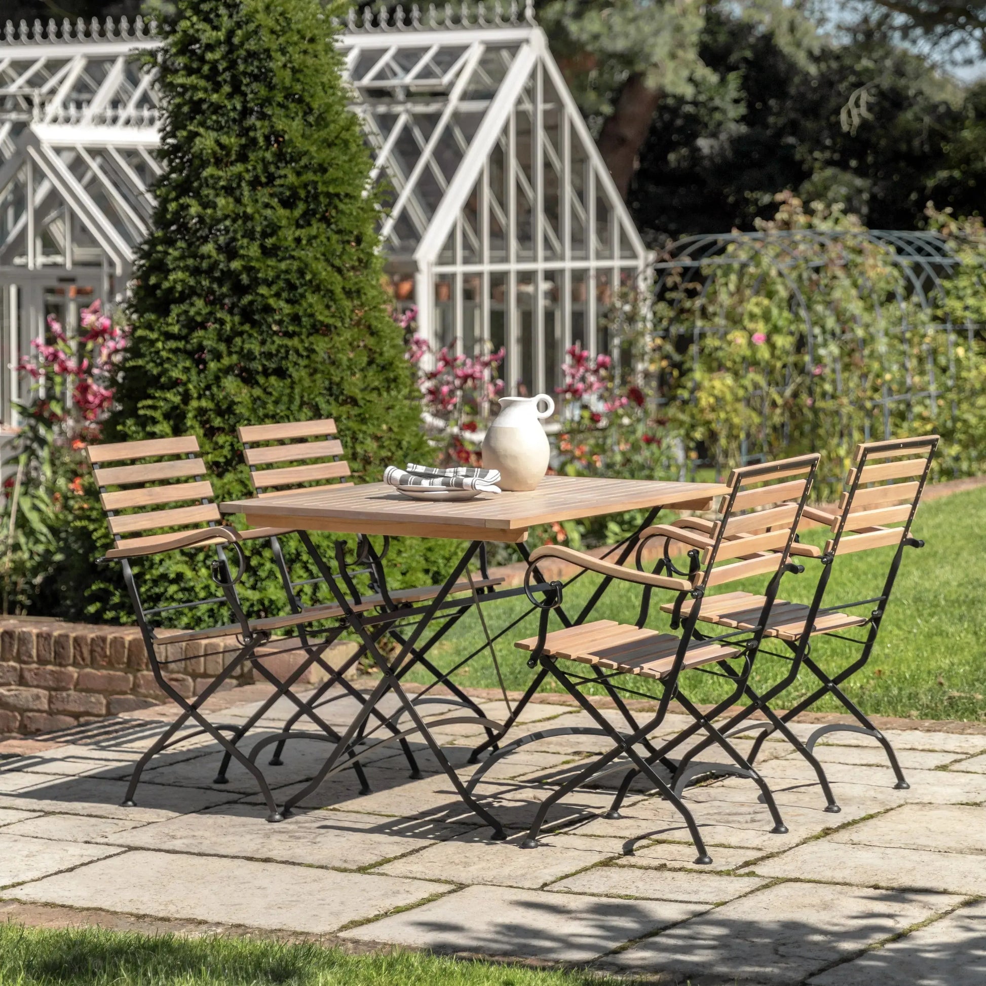 Valenta Folding Dining Set   Nicholas John Interiors