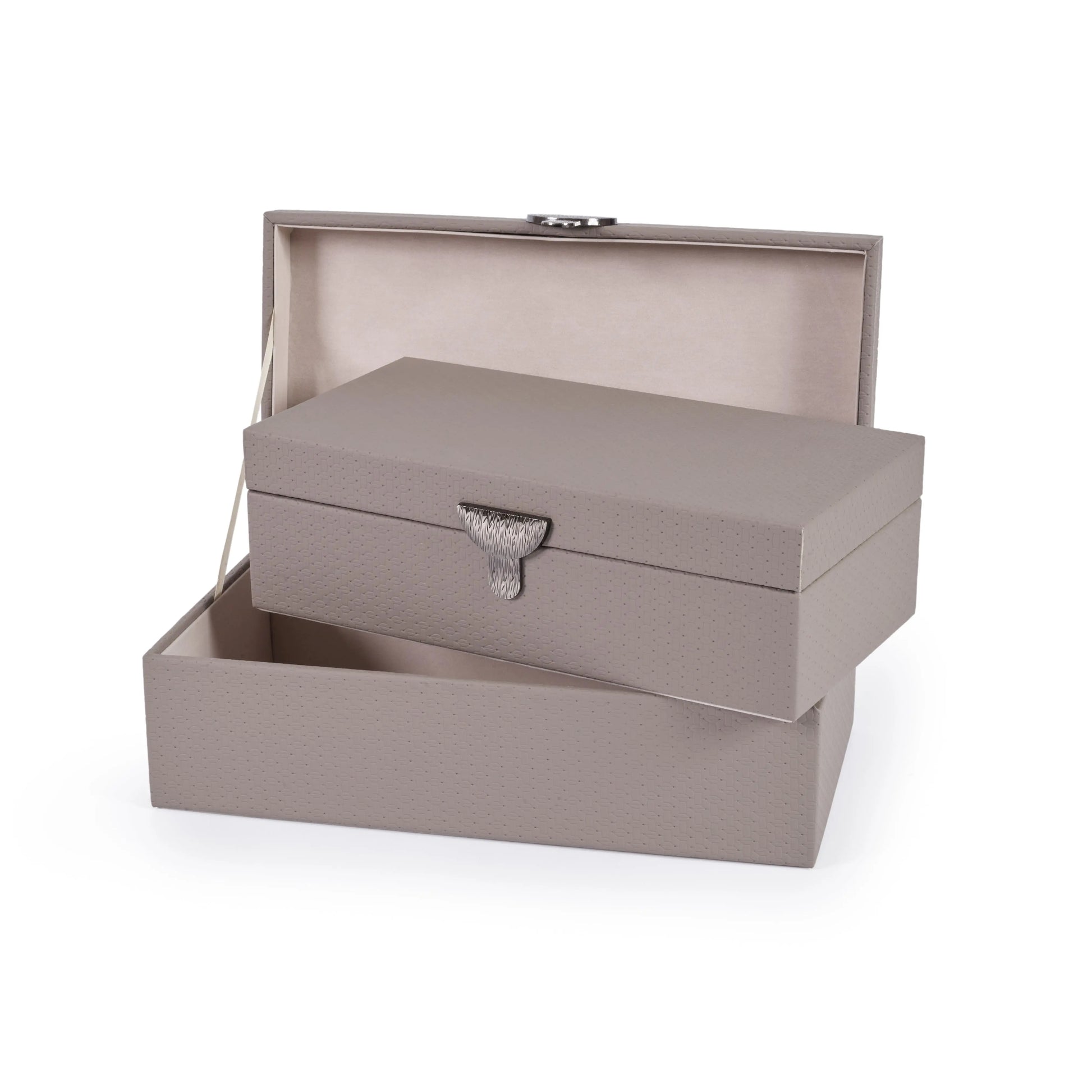 Valentina Set of 2 Decorative Box in Faux Shagreen Decorative Box