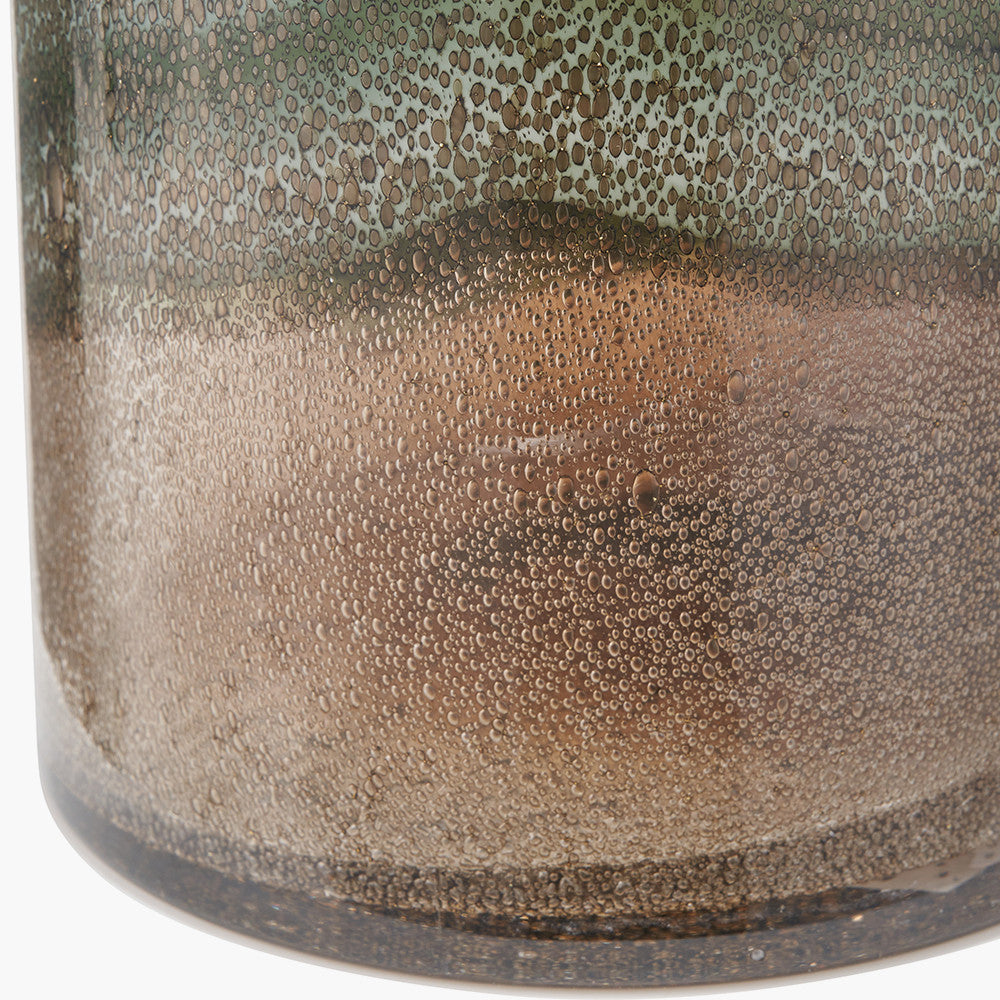 Valtellina Brown and Green Glass Vase  Nicholas John Interiors